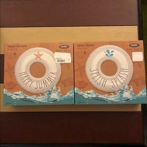 Rae Dunn HAPPY SUMMER & SPLISH SPLASH Ring Floats